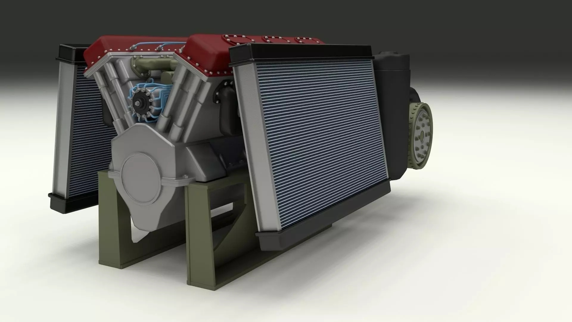 T-34 Engine and Transmission Full 3D model_4