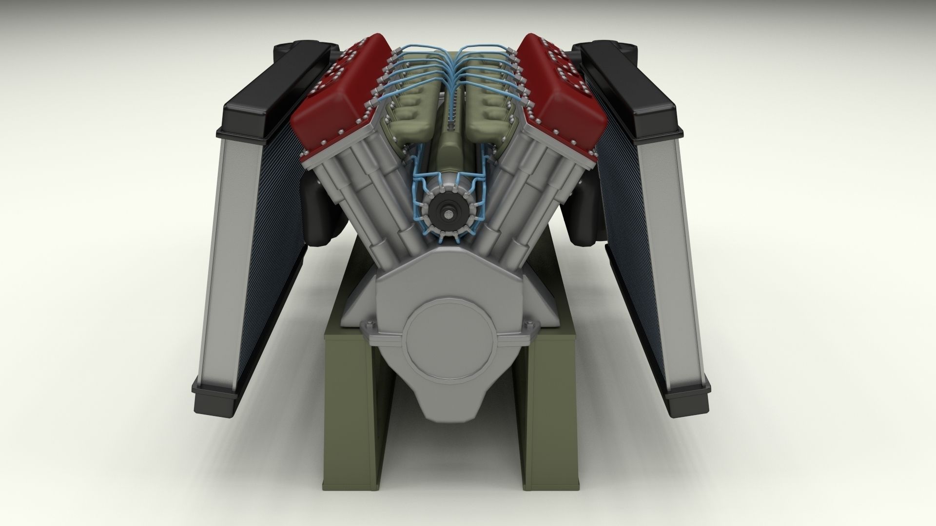 T-34 Engine and Transmission Full 3D model_22