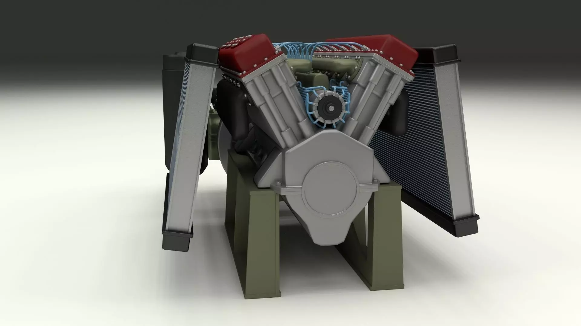 T-34 Engine and Transmission Full 3D model_13