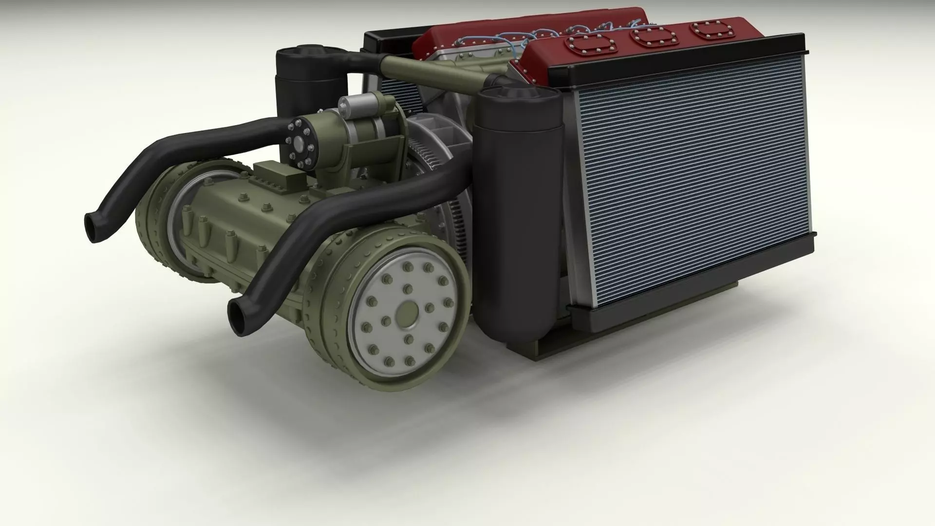 T-34 Engine and Transmission Full 3D model_2