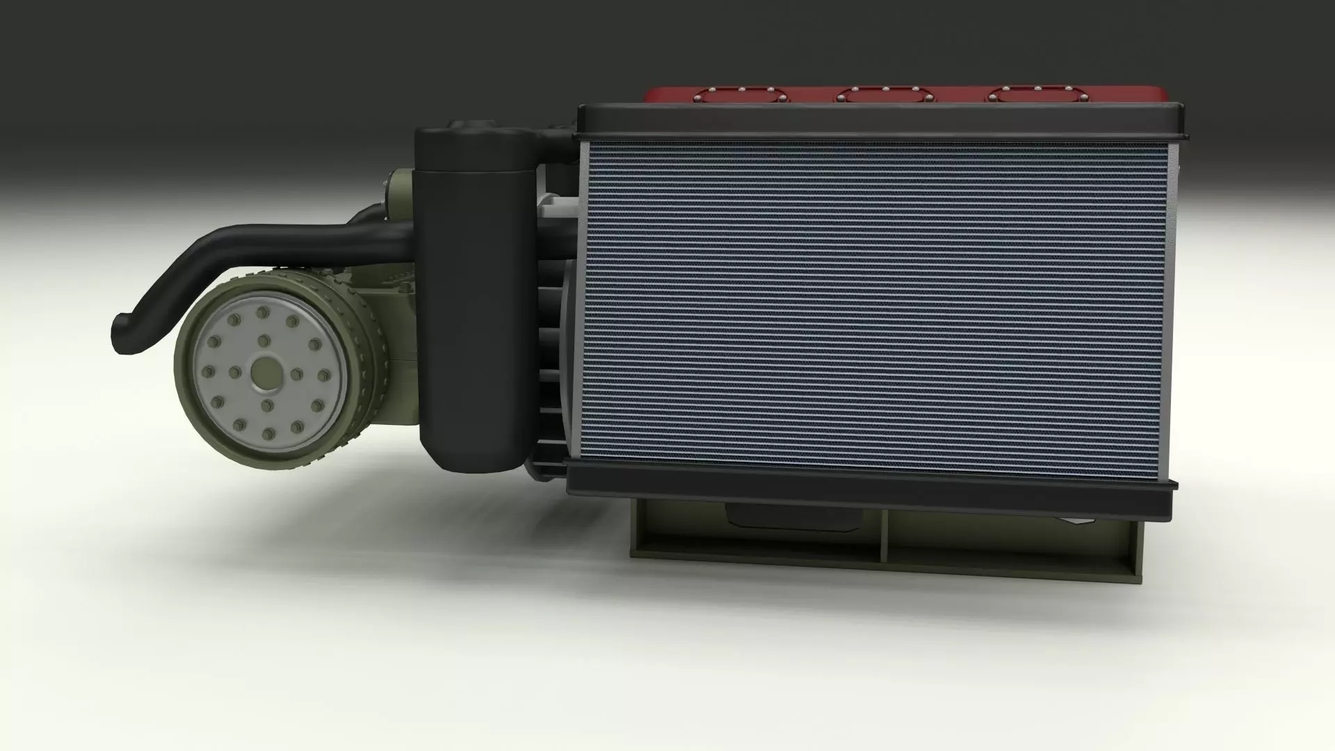 T-34 Engine and Transmission Full 3D model_12