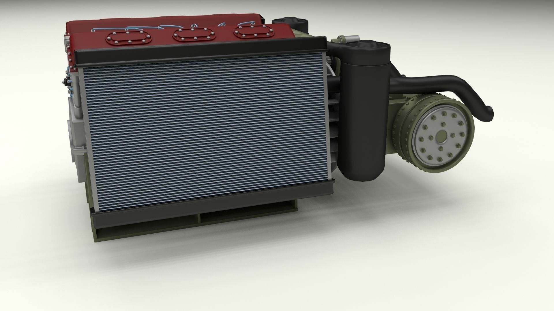 T-34 Engine and Transmission Full 3D model_20