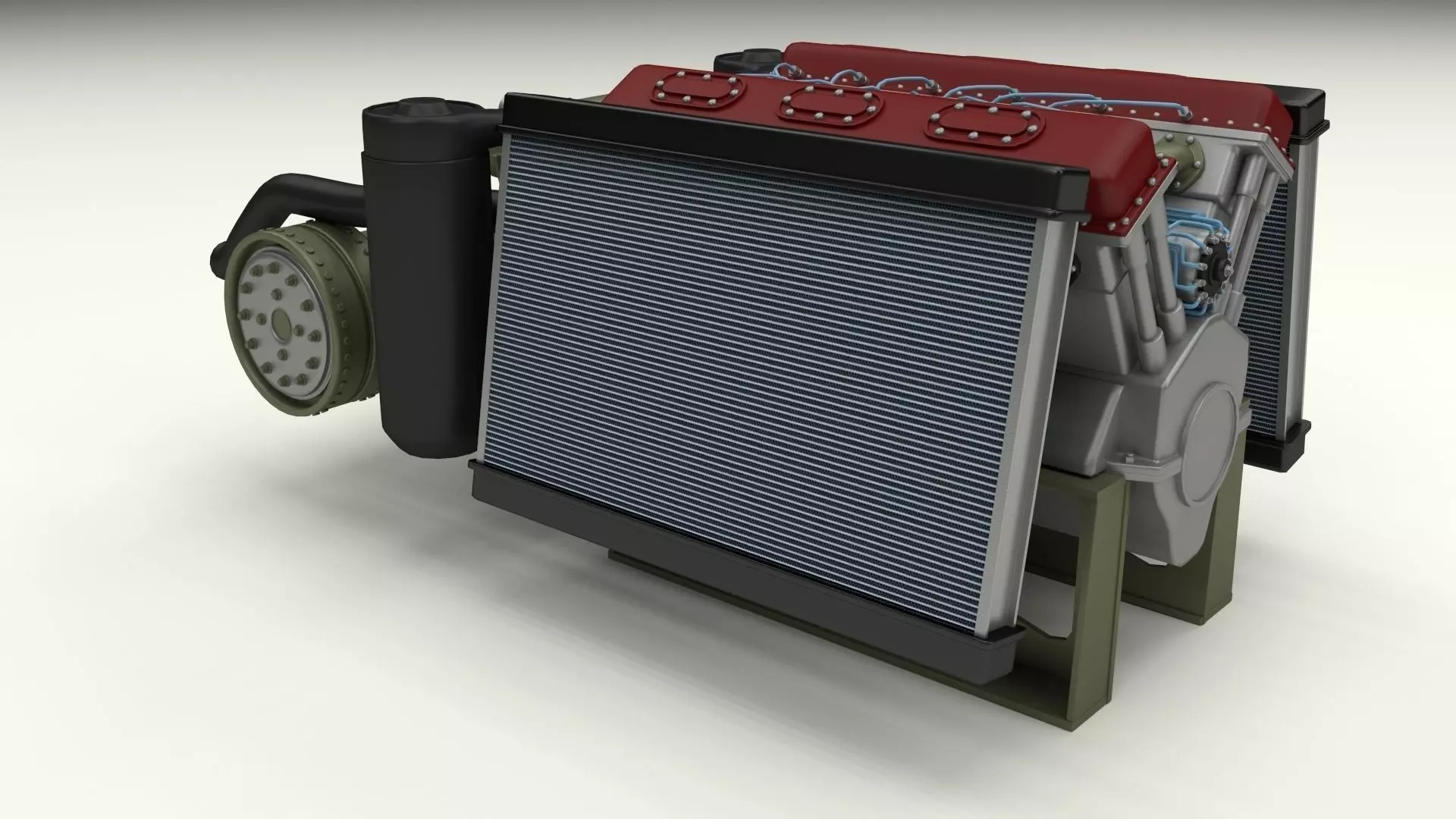 T-34 Engine and Transmission Full 3D model_5