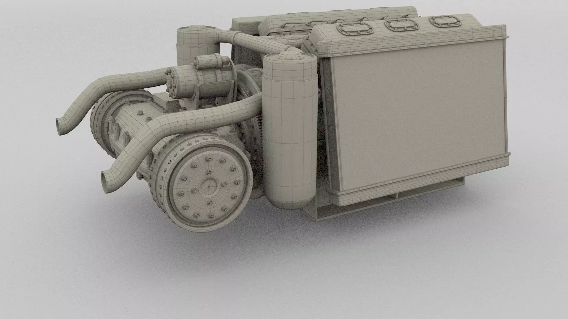 T-34 Engine and Transmission Full 3D model_17