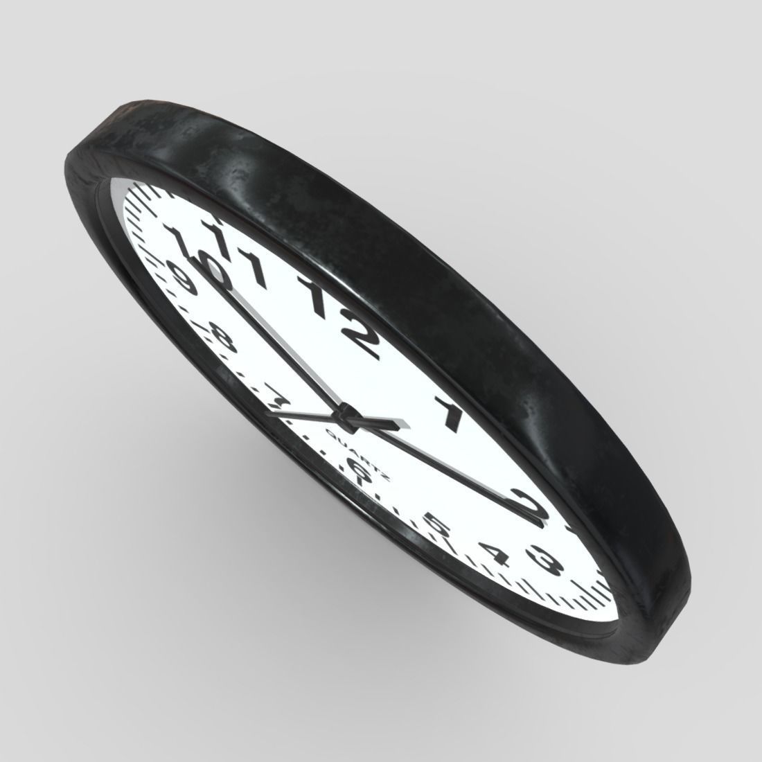 Wall Clock Low-poly 3D model_6