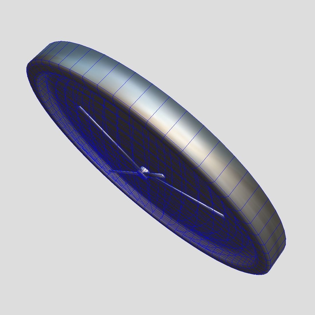 Wall Clock Low-poly 3D model_7