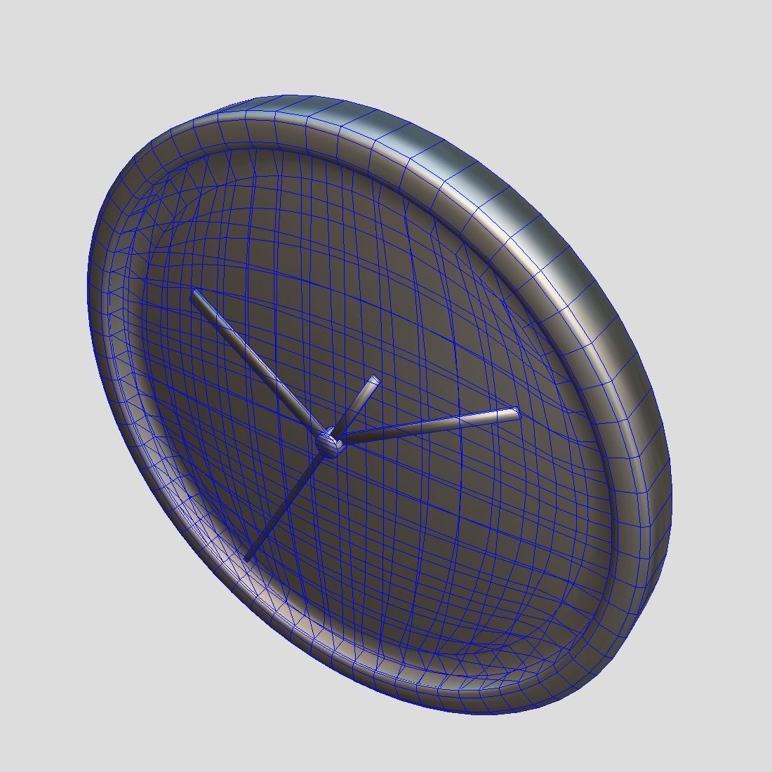 Wall Clock Low-poly 3D model_5