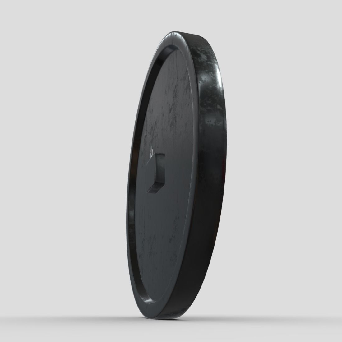 Wall Clock Low-poly 3D model_12