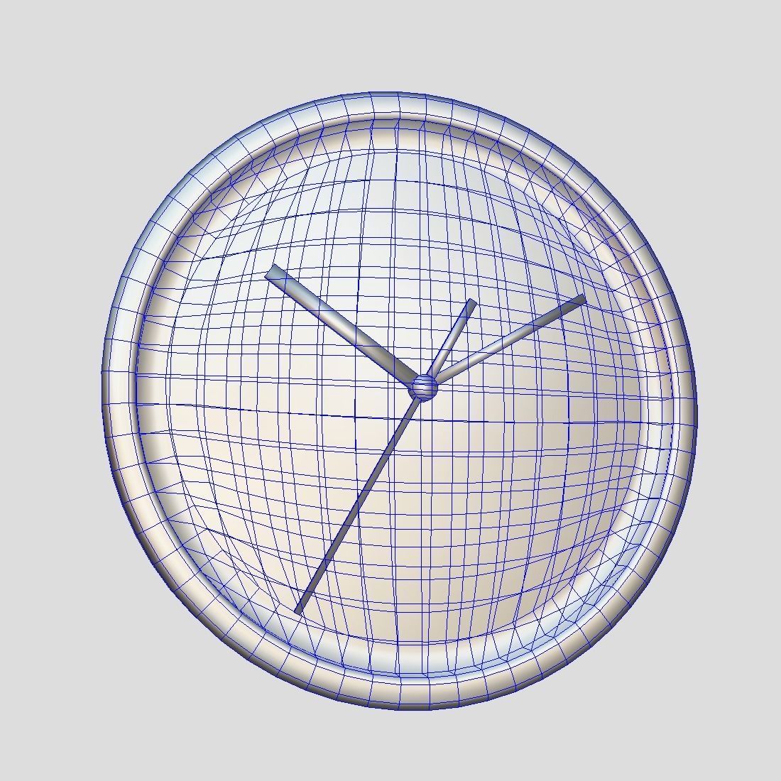 Wall Clock Low-poly 3D model_1