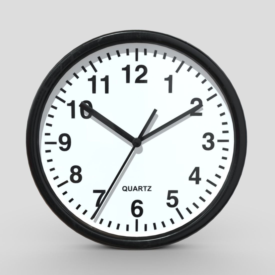 Wall Clock Low-poly 3D model_2