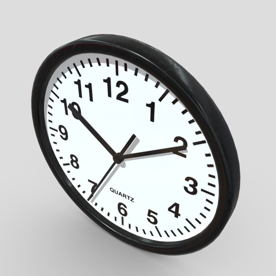 Wall Clock Low-poly 3D model_4
