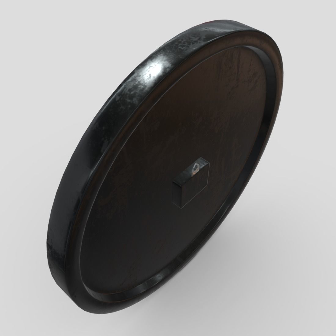 Wall Clock Low-poly 3D model_8