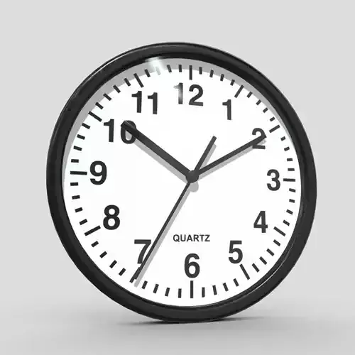 Wall Clock Low-poly 3D model