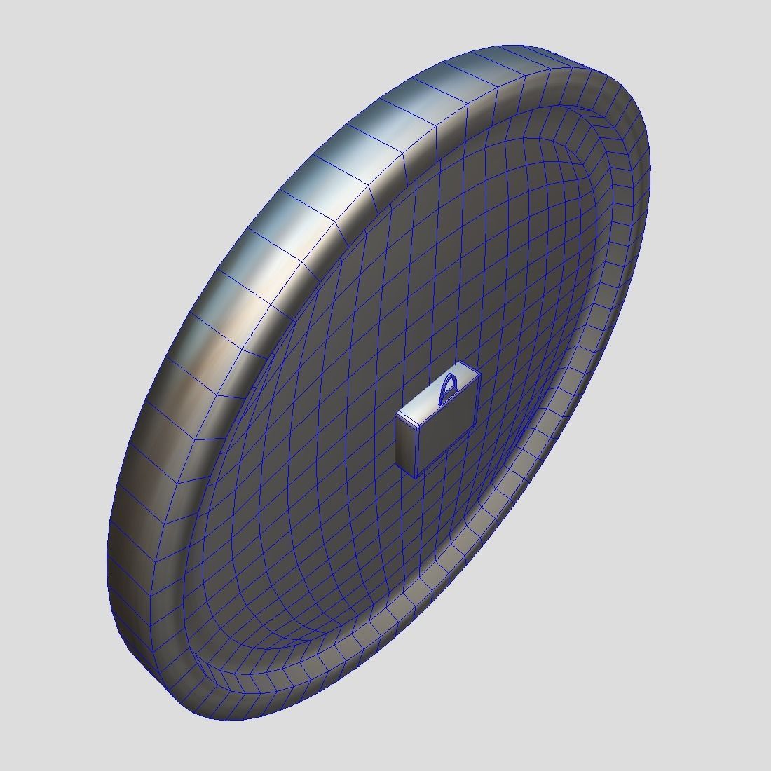 Wall Clock Low-poly 3D model_9