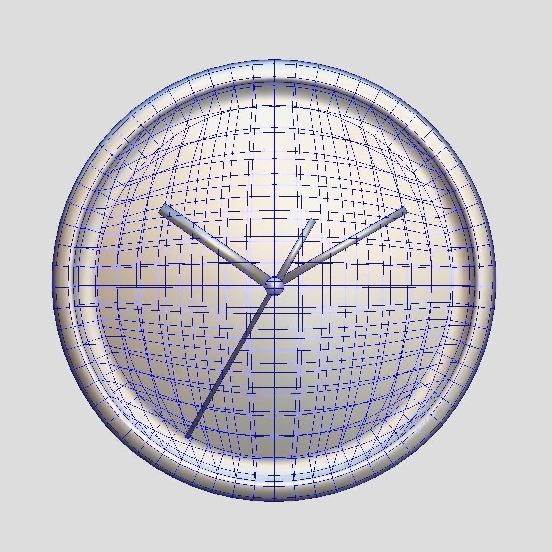Wall Clock Low-poly 3D model_3