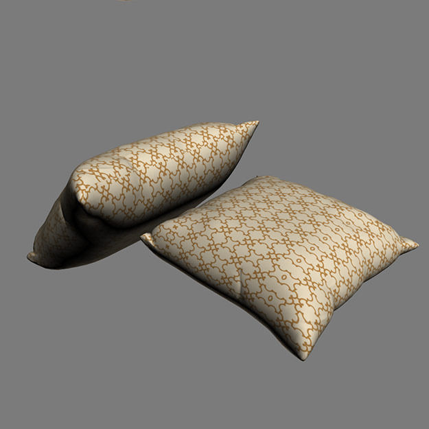 Contemporary Cushion 3D model_4