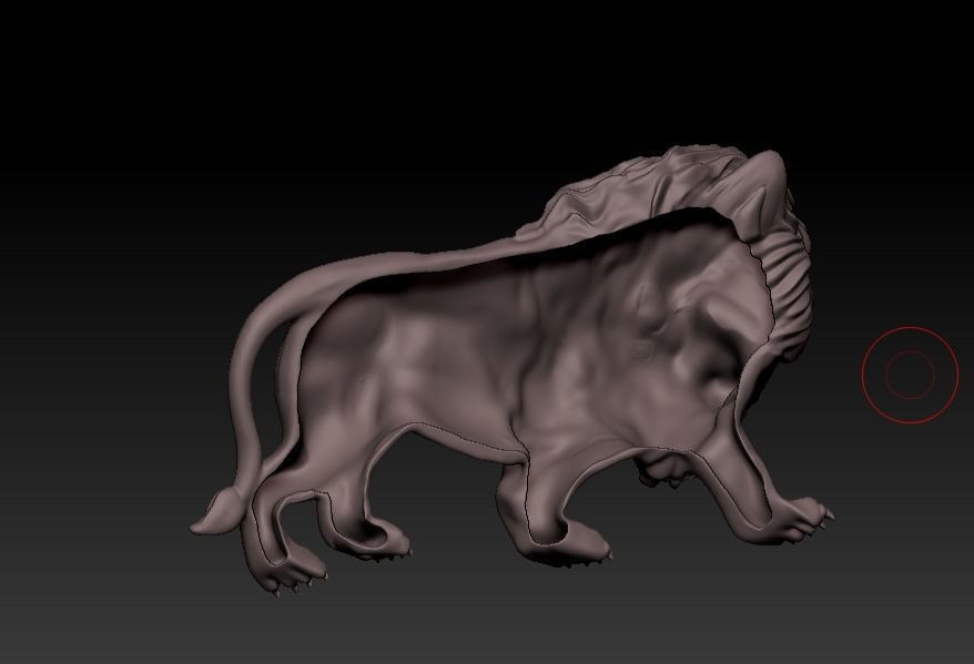 lion pendant 3D print model_2