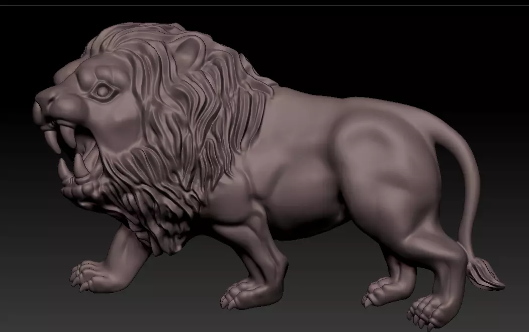 lion pendant 3D print model_0