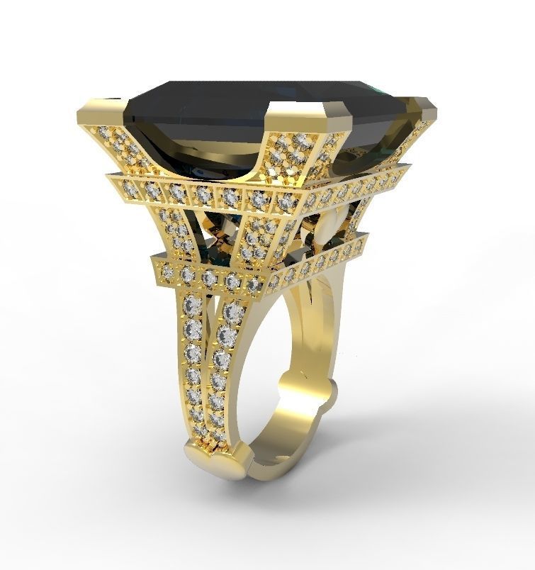 The Eiffel Tower ring 3D print model_2