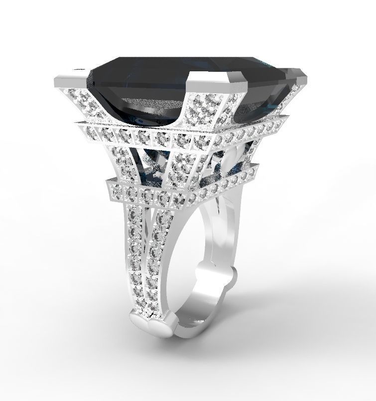 The Eiffel Tower ring 3D print model_3