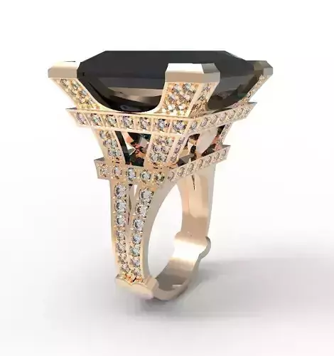 The Eiffel Tower ring 3D print model