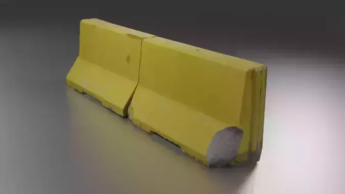 low-poly barrier barricade