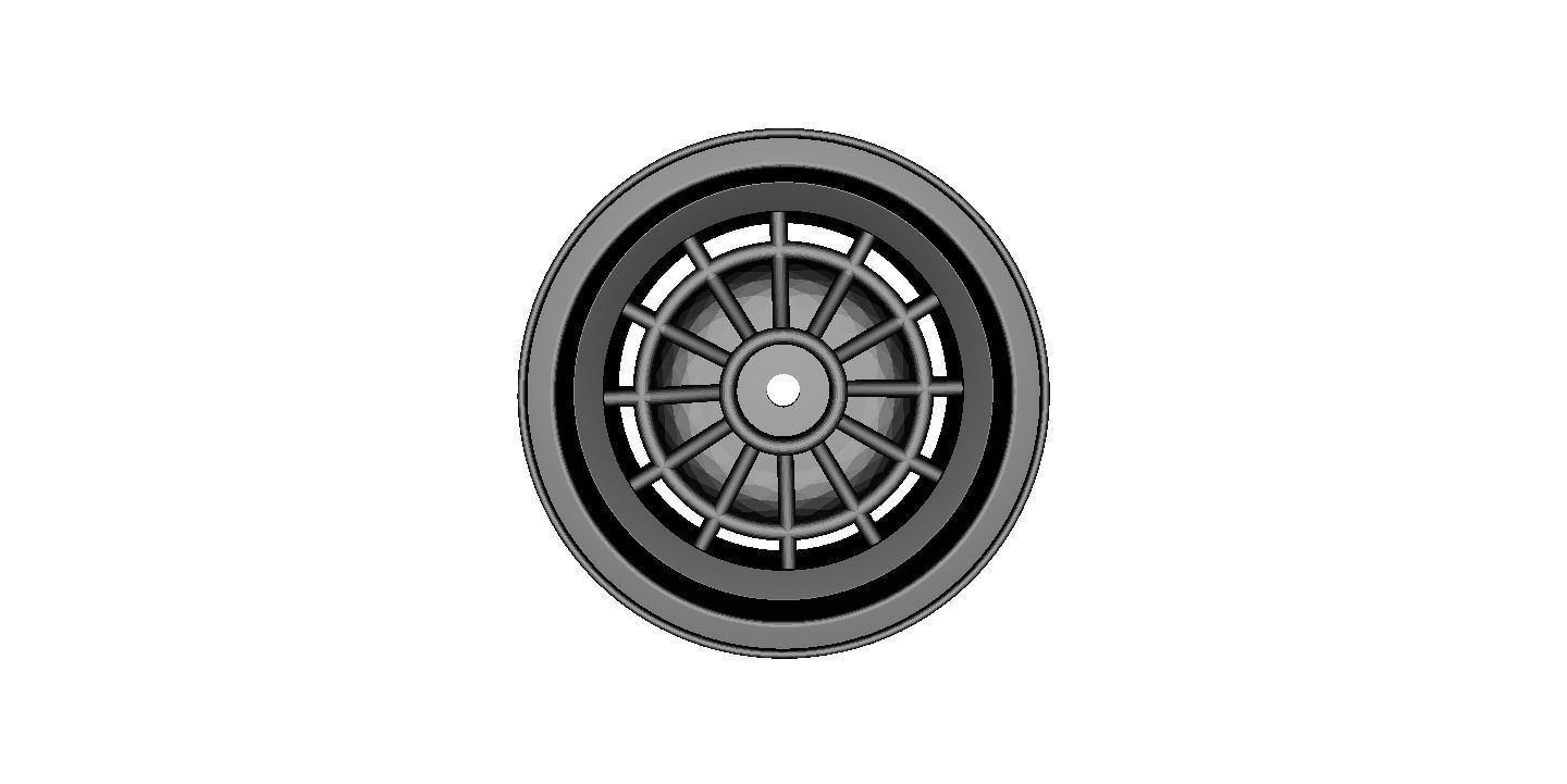 1 to 10th RC Car Wheel Bullseye width 24mm offset minus 4mm 3D model_1