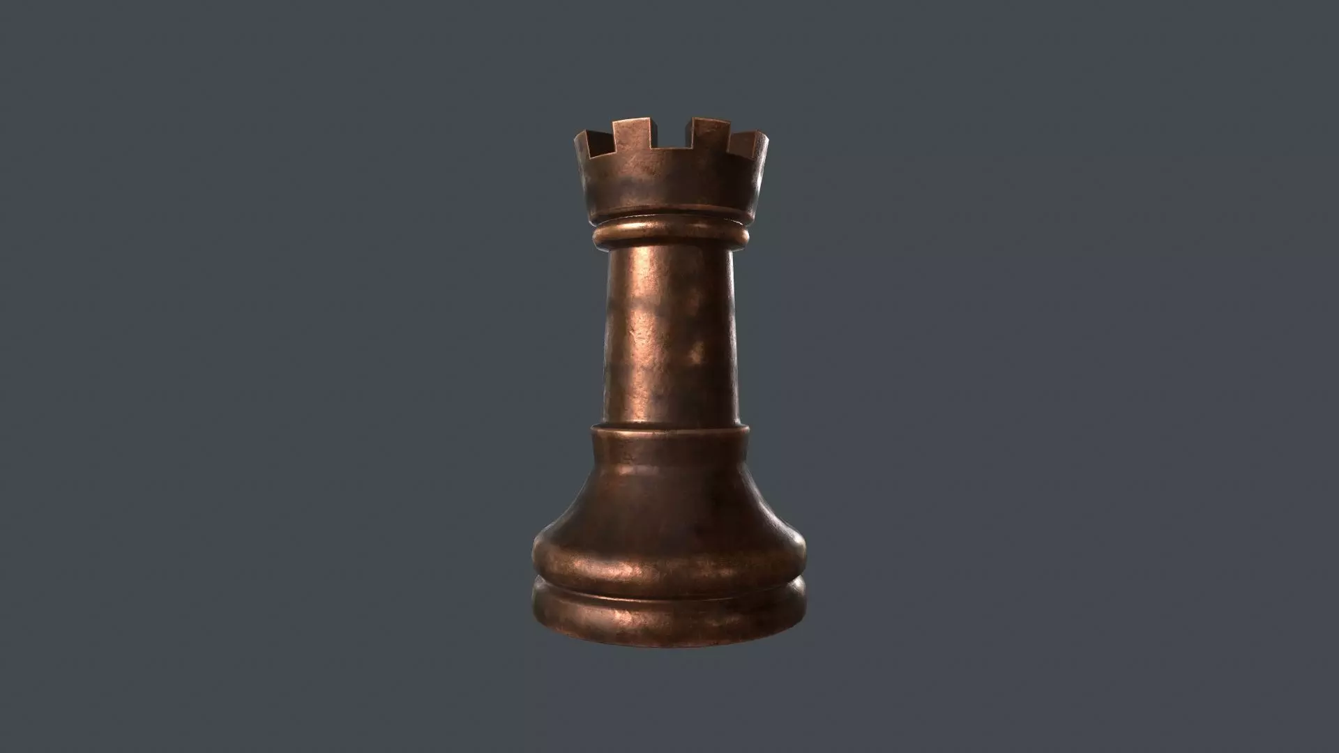 CHES-017 Chess Rook Low-poly 3D model_0