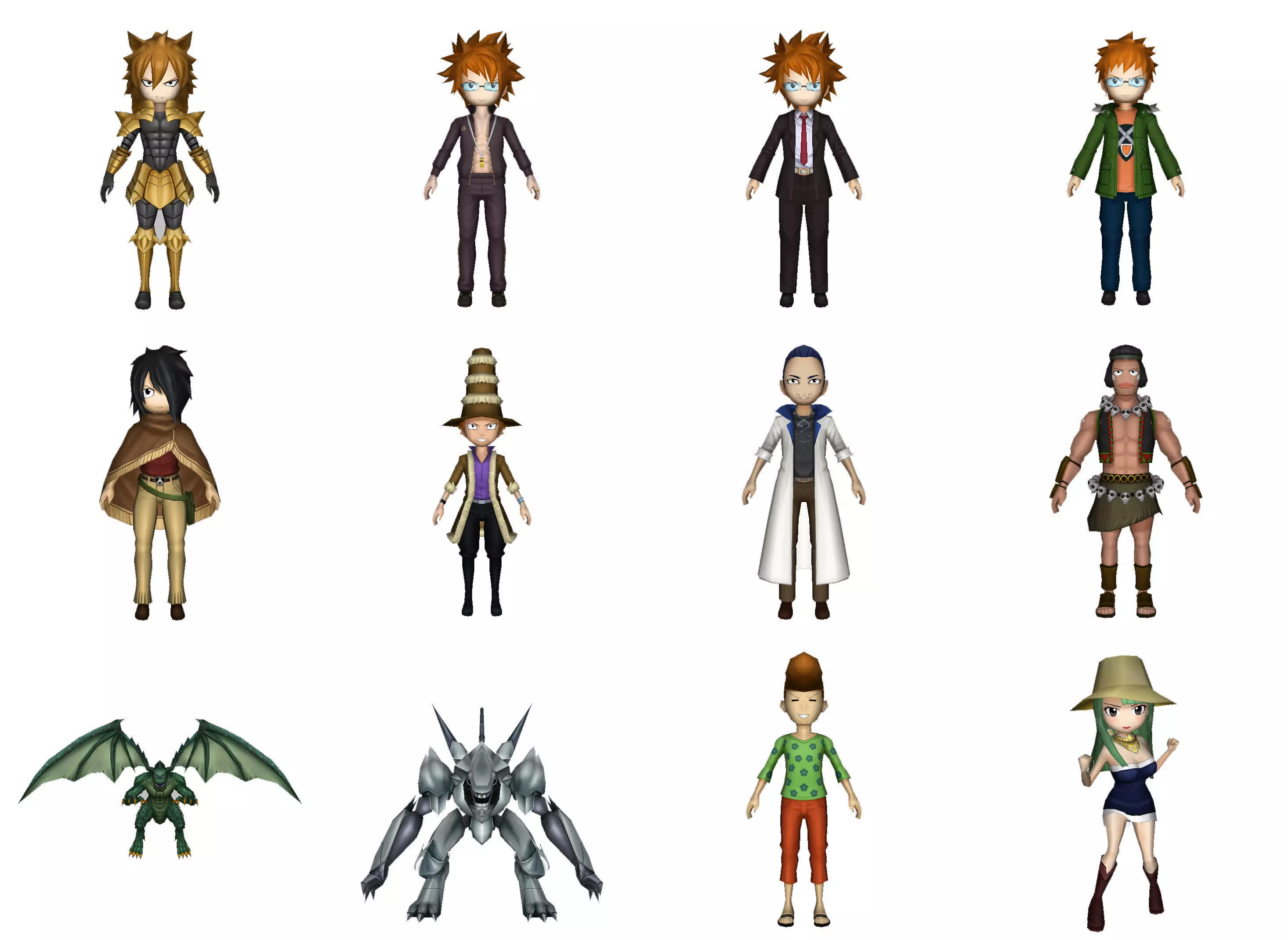 Collection Game ready pack 6 characters from pokemon Low-poly 3D model_0
