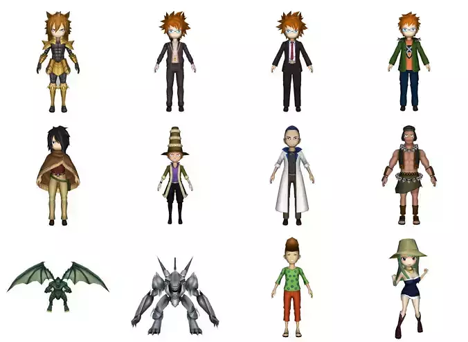 Collection Game ready pack 6 characters from pokemon