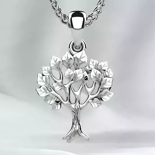 Low Weight Gold Tree Pendant 3D print model