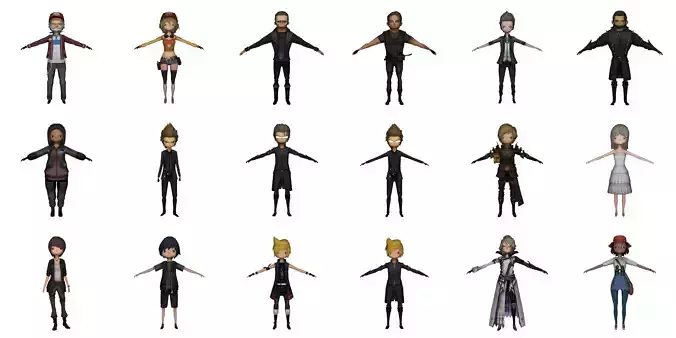 Collection Cartoon Game-ready  - 20 model