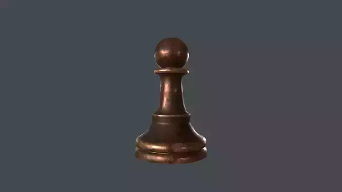 CHES-018 Chess Pawn Low-poly 3D model
