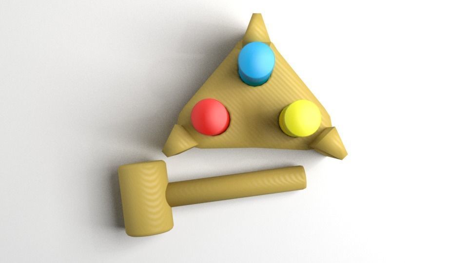 Pinboard Toddler Toy 3D model_2