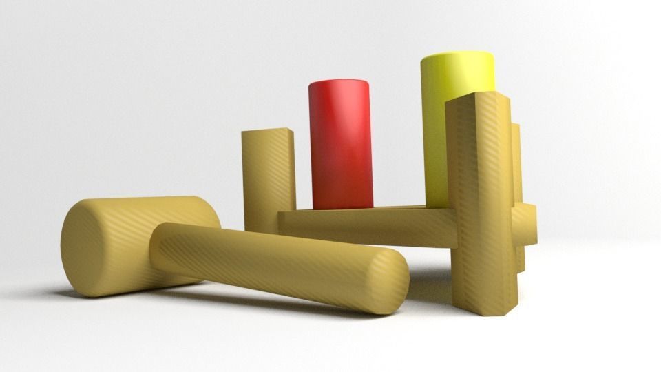 Pinboard Toddler Toy 3D model_3