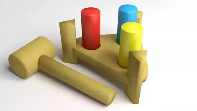 Pinboard Toddler Toy 3D model