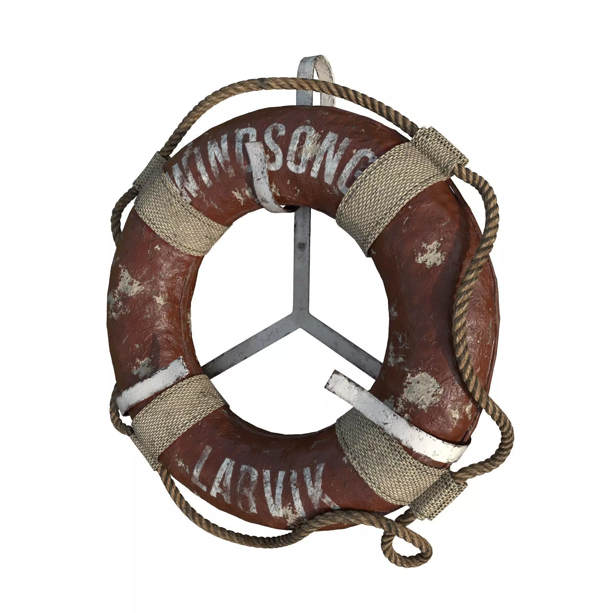 Life Preserver Ring Low-poly 3D model_0
