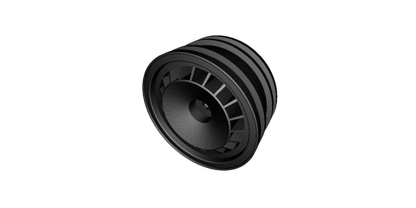 1 to 10th RC Car Drift Wheel Turbo width 24mm offset 0mm 3D model_0