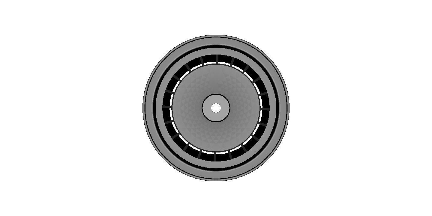 1 to 10th RC Car Drift Wheel Turbo width 24mm offset 0mm 3D model_1