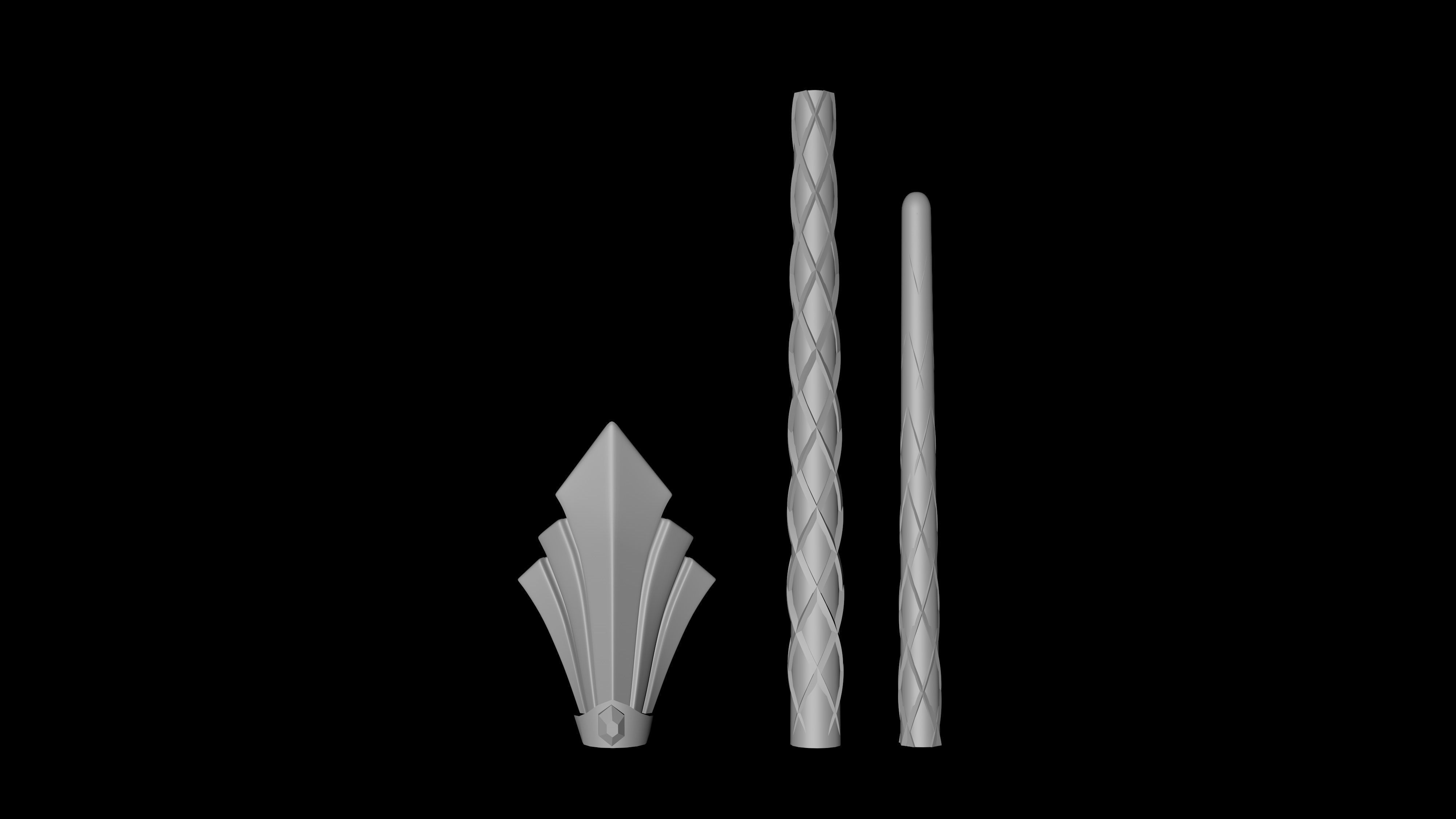 Art Deco Magic Wand - Harry Potter  3D print model_14