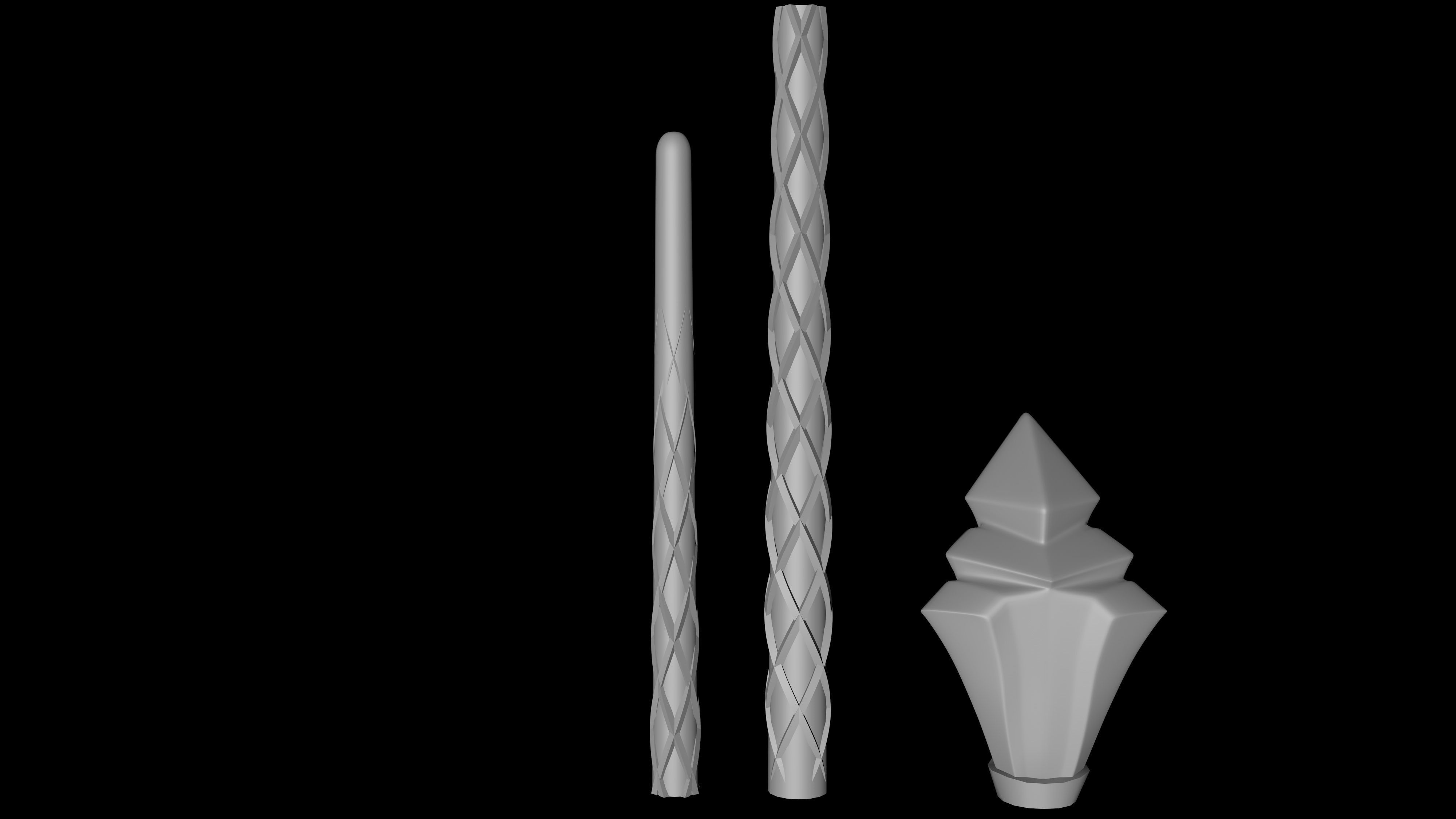 Art Deco Magic Wand - Harry Potter  3D print model_7
