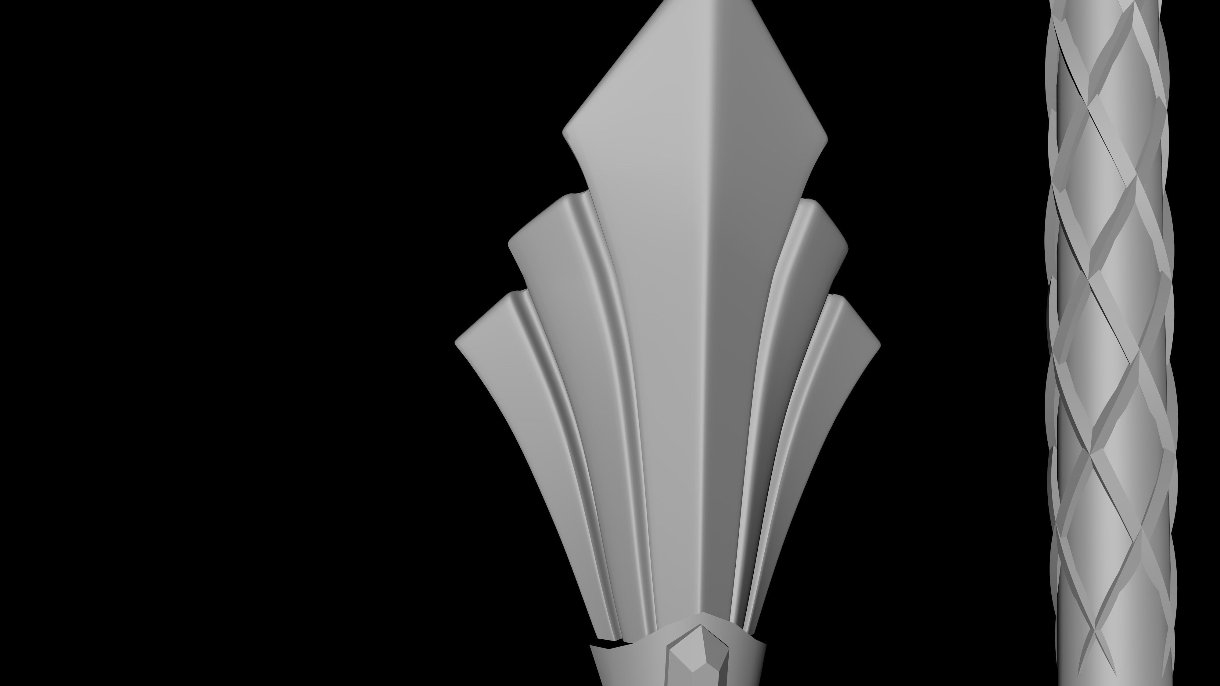 Art Deco Magic Wand - Harry Potter  3D print model_12