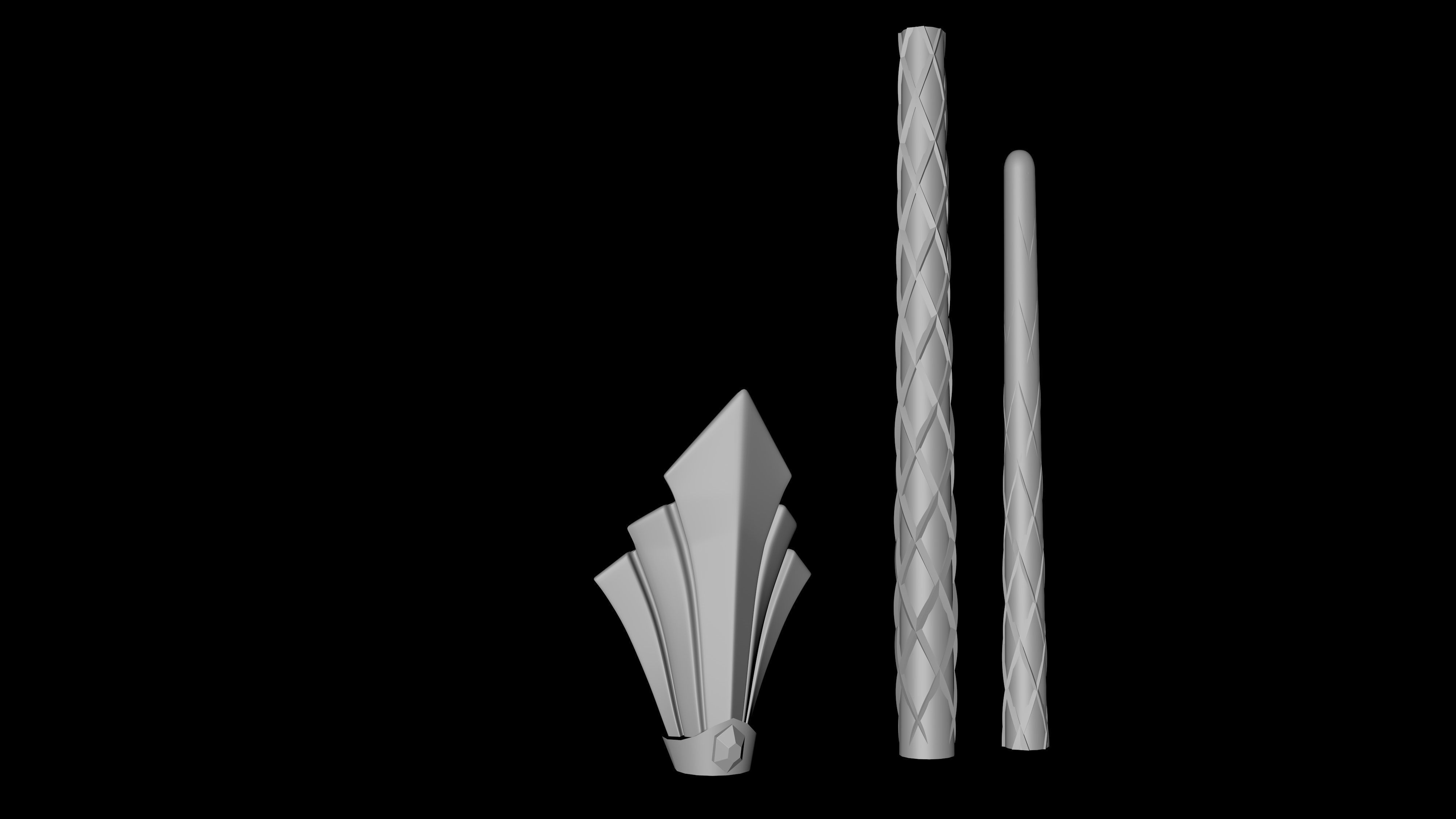 Art Deco Magic Wand - Harry Potter  3D print model_10