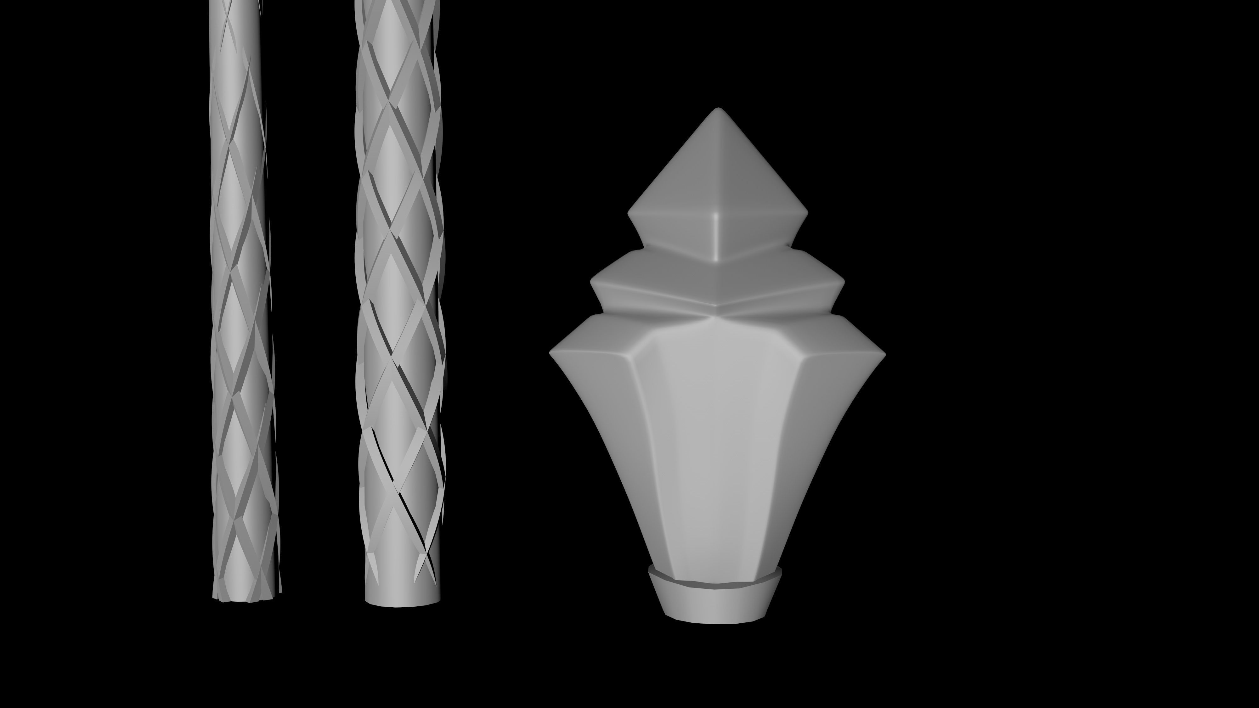 Art Deco Magic Wand - Harry Potter  3D print model_16