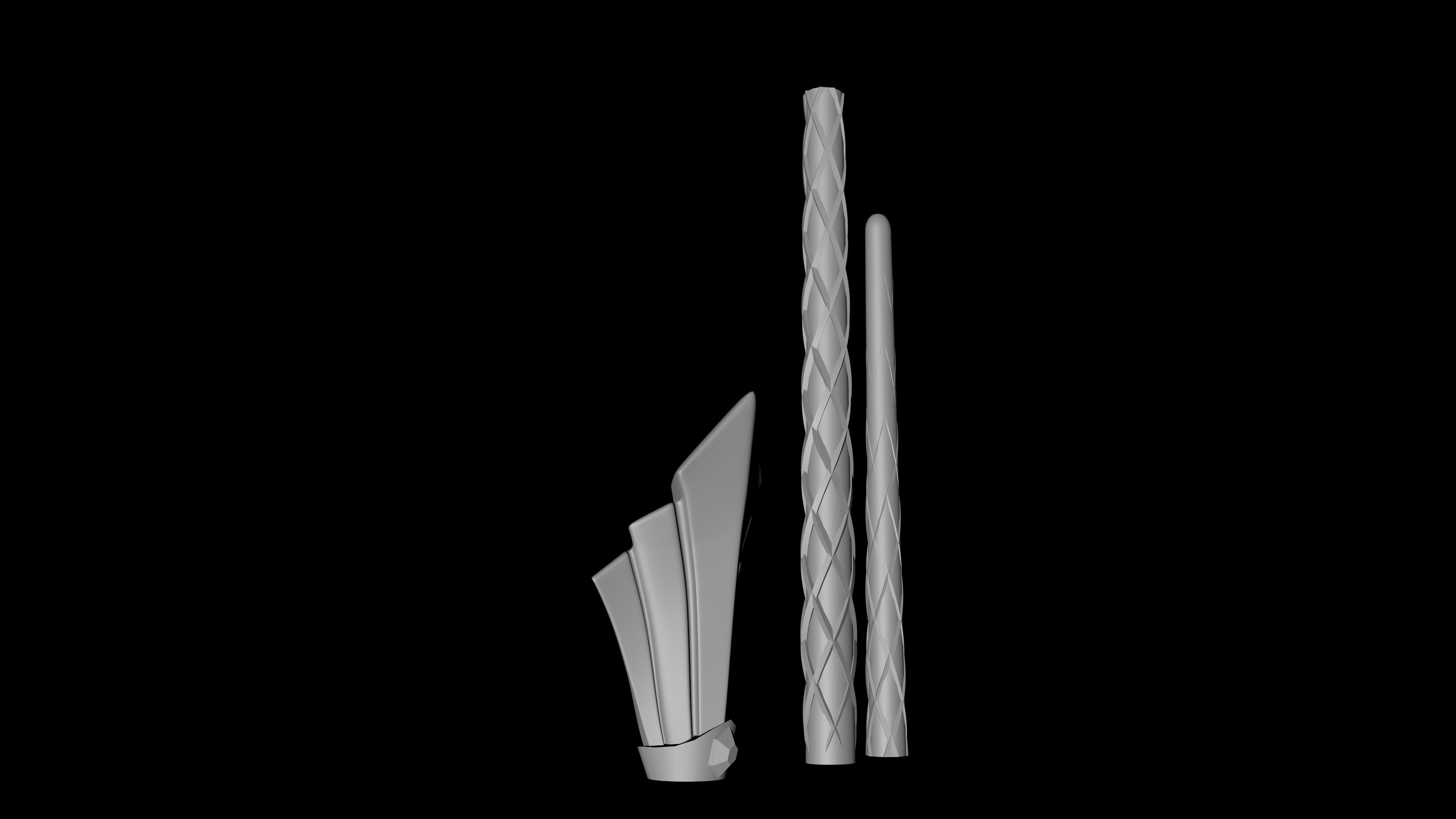 Art Deco Magic Wand - Harry Potter  3D print model_8