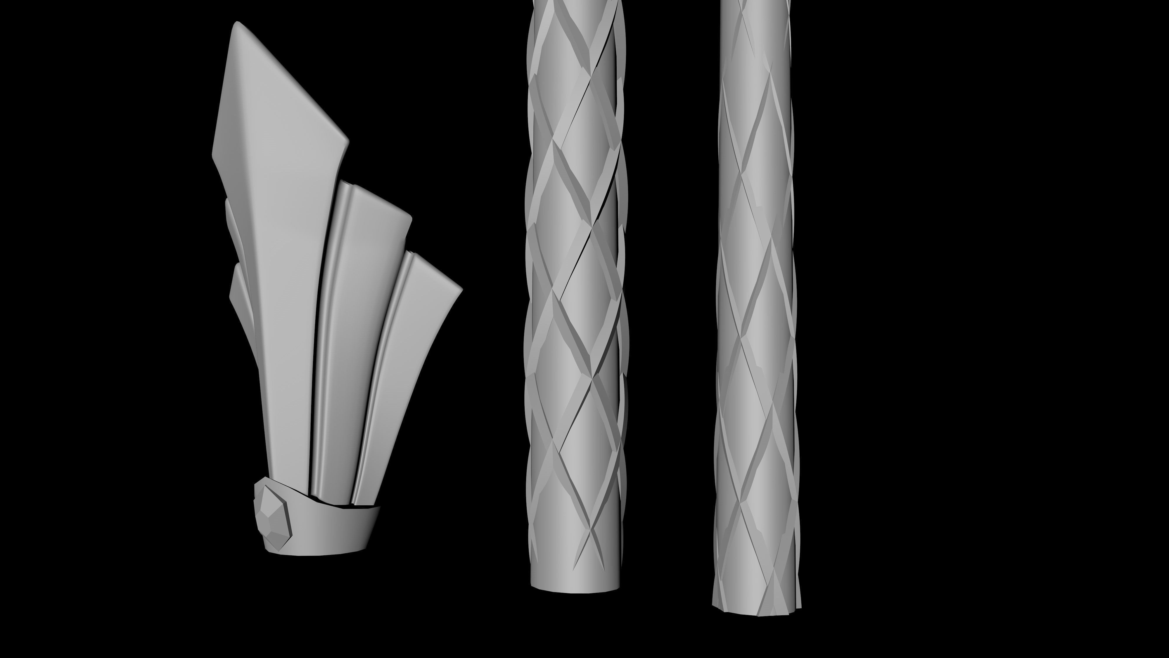 Art Deco Magic Wand - Harry Potter  3D print model_11