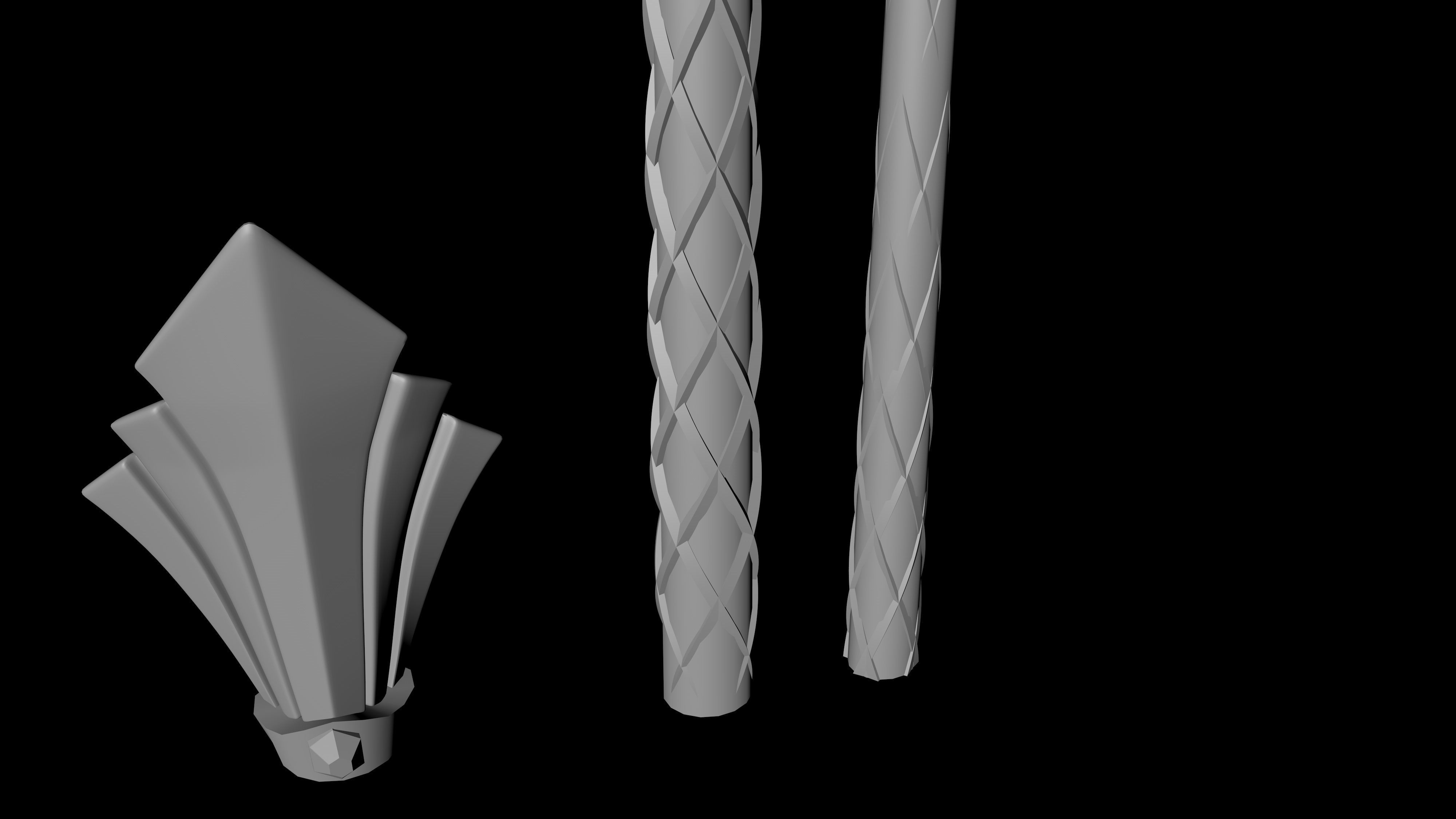 Art Deco Magic Wand - Harry Potter  3D print model_6