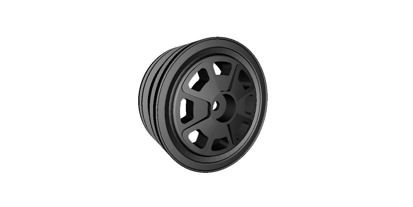 1 to 10th RC Wheel Porsche Classics width 24mm offset plus 6mm 3D model_0