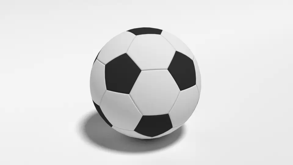 Low Poly Cartoon Football ball Free low-poly 3D model