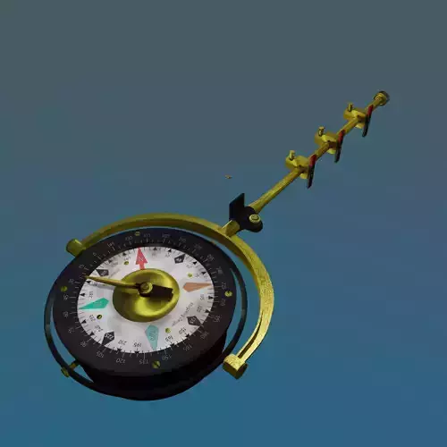 WW1 Aircraft Compass 3D model